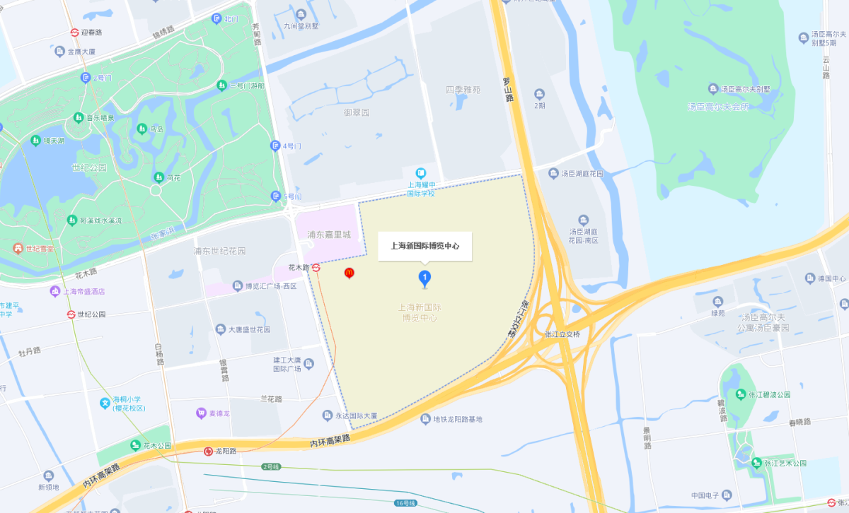 第十六届世界制药机械、包装设备与材料中国展位置